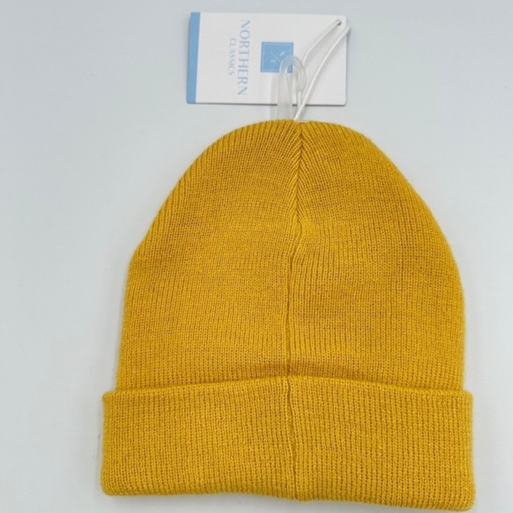 Northern Classics Kids Mustard Yellow Knit Beanie Hat 9M-3Y Retro Streetwear NWT - Picture 4 of 4